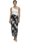 PAREO FALDA PALMAS NEGRO
