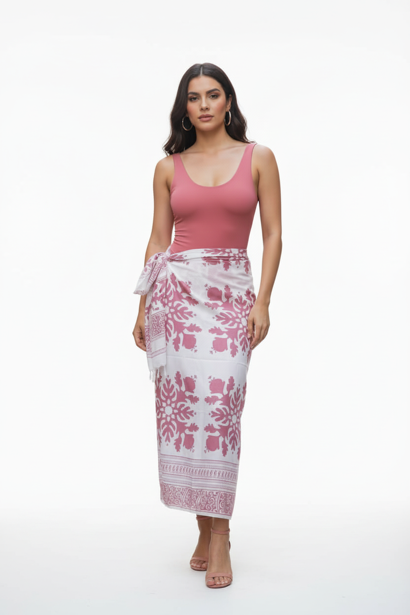 Pareo Falda Romance Floral - Vista frontal